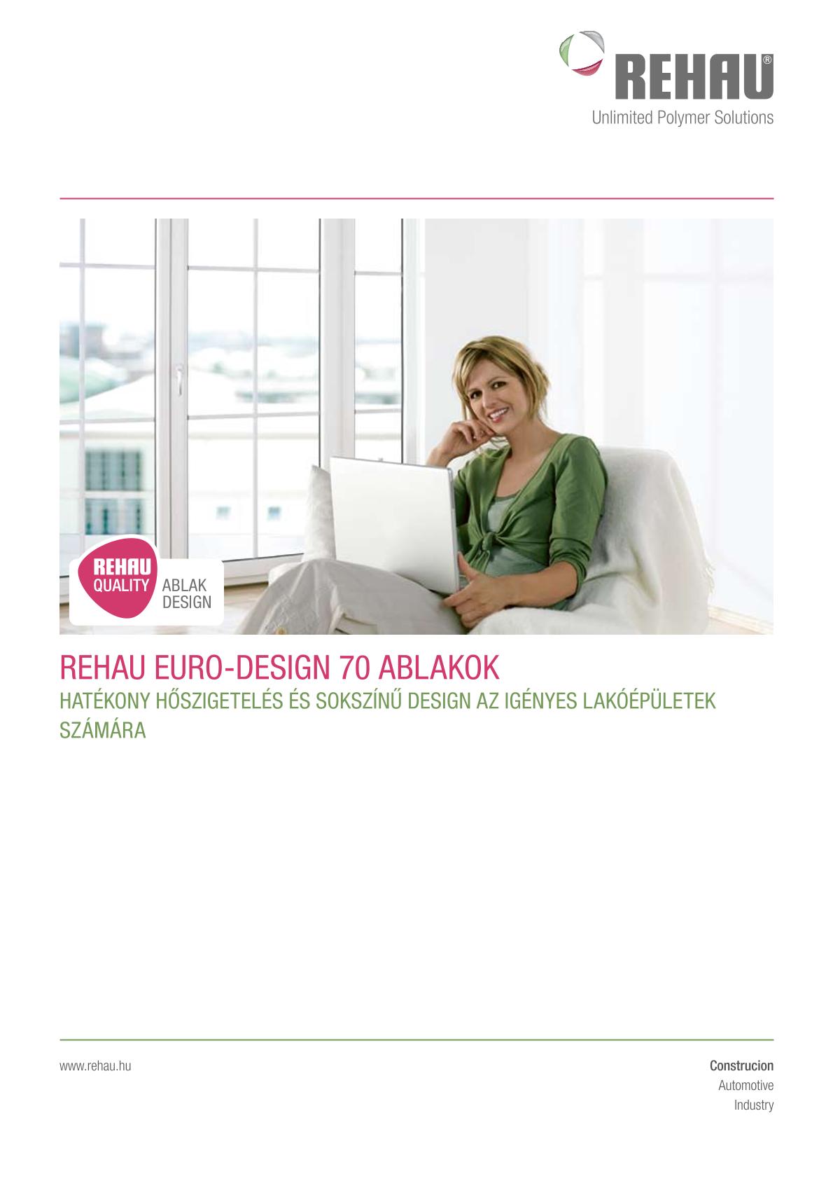 REHAU Euro-Design 70 prospektus címlapja